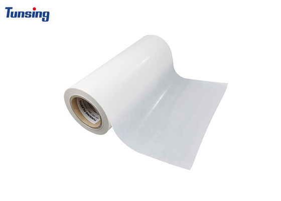 Papel de papel cristal caliente de la película adhesiva del derretimiento de la tela del PES para enlazar el PVC